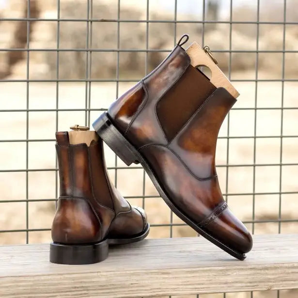 Bottines Chelsea Boots Homme cuir luxe