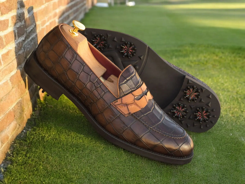 Chaussures de golf en cuir de luxe Homme sur mesure