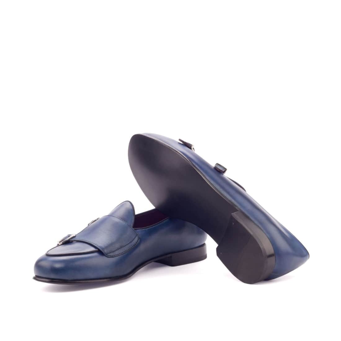 Mocassin Double Boucle en cuir bleu marine – vue 2