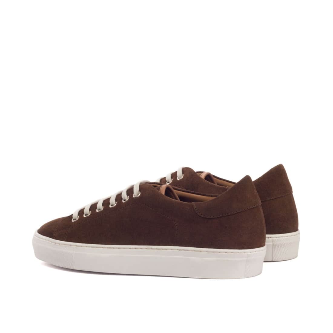 Sneakers Jersey en daim marron - Semelles Blanches – vue 3