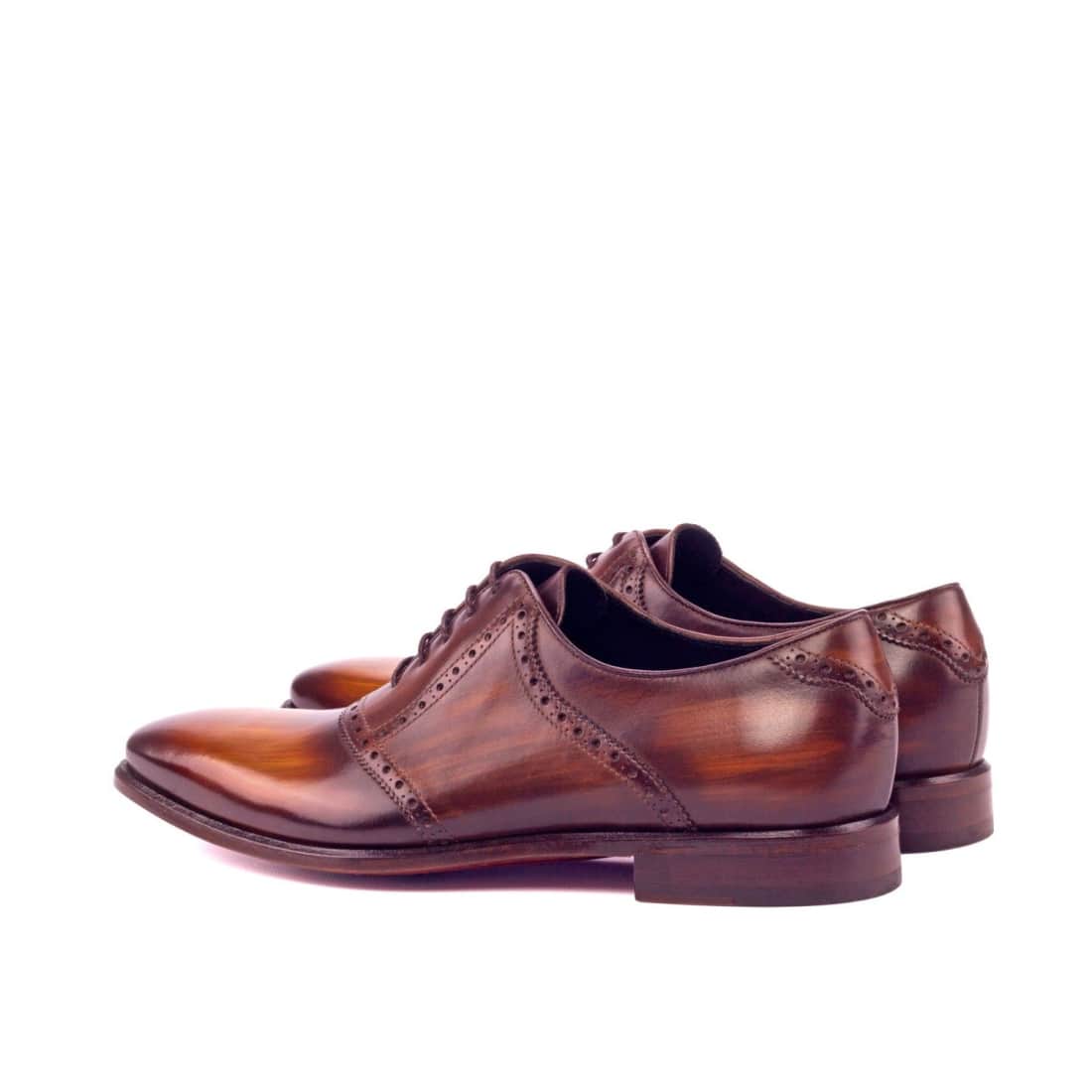 Richelieu Saddle en cuir patiné cognac – vue 3