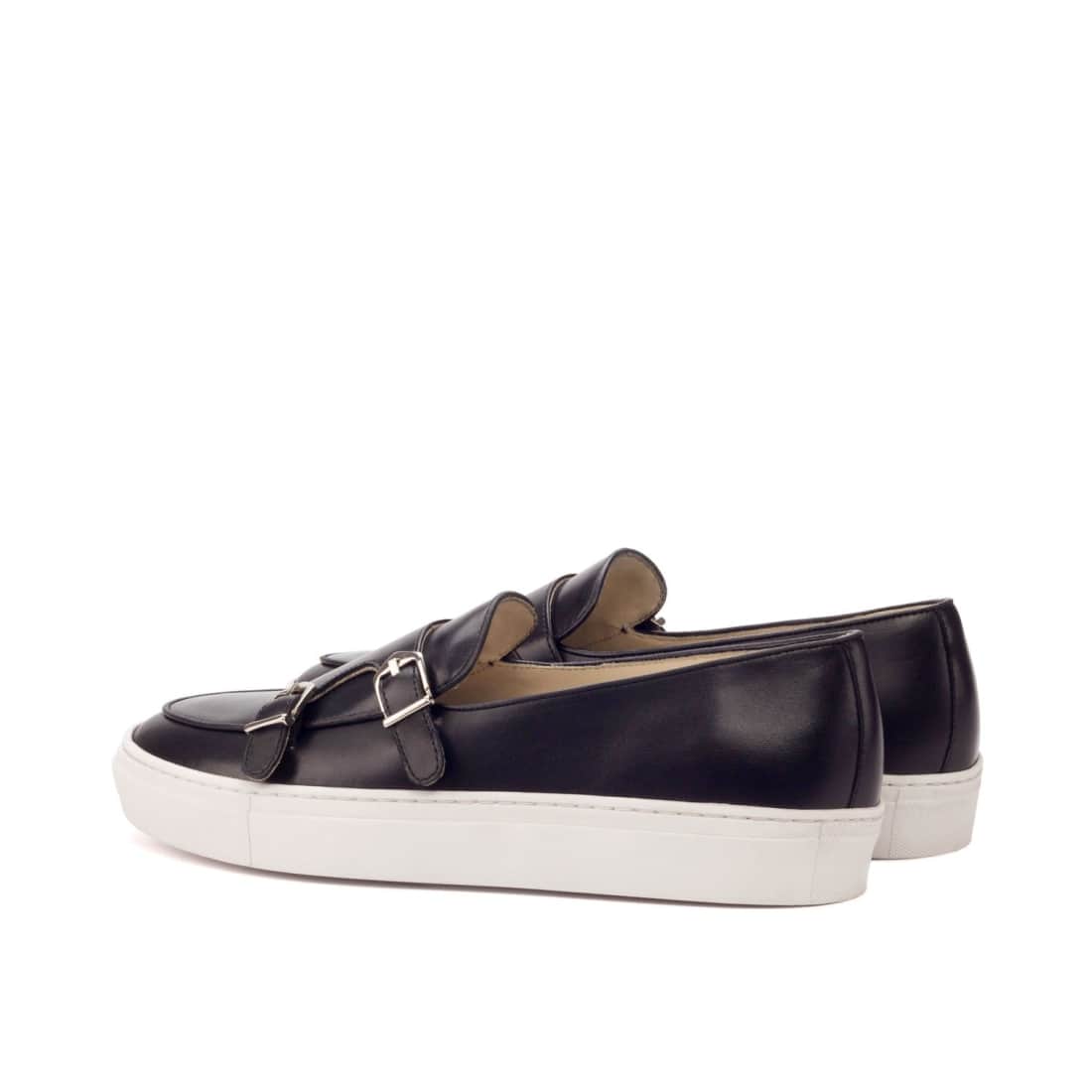 Sneaker Mocassin Double Boucle en cuir noir – vue 3