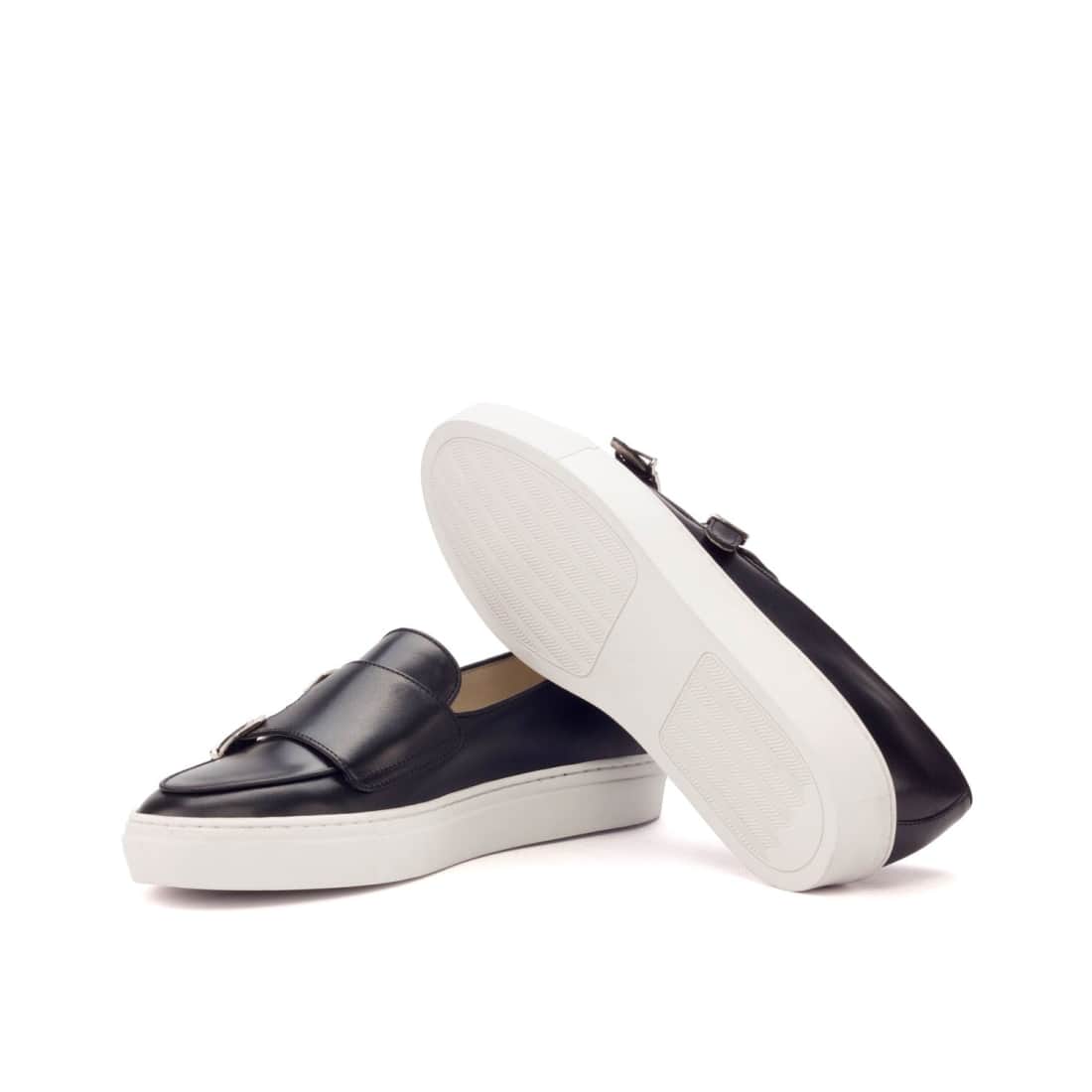 Sneaker Mocassin Double Boucle en cuir noir – vue 2