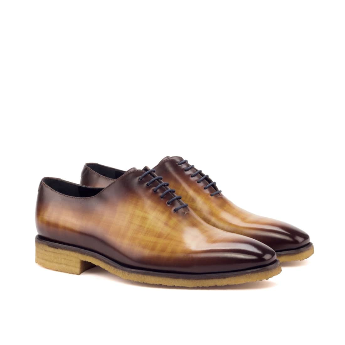 One Cut en cuir patiné cognac - Semelles crêpe