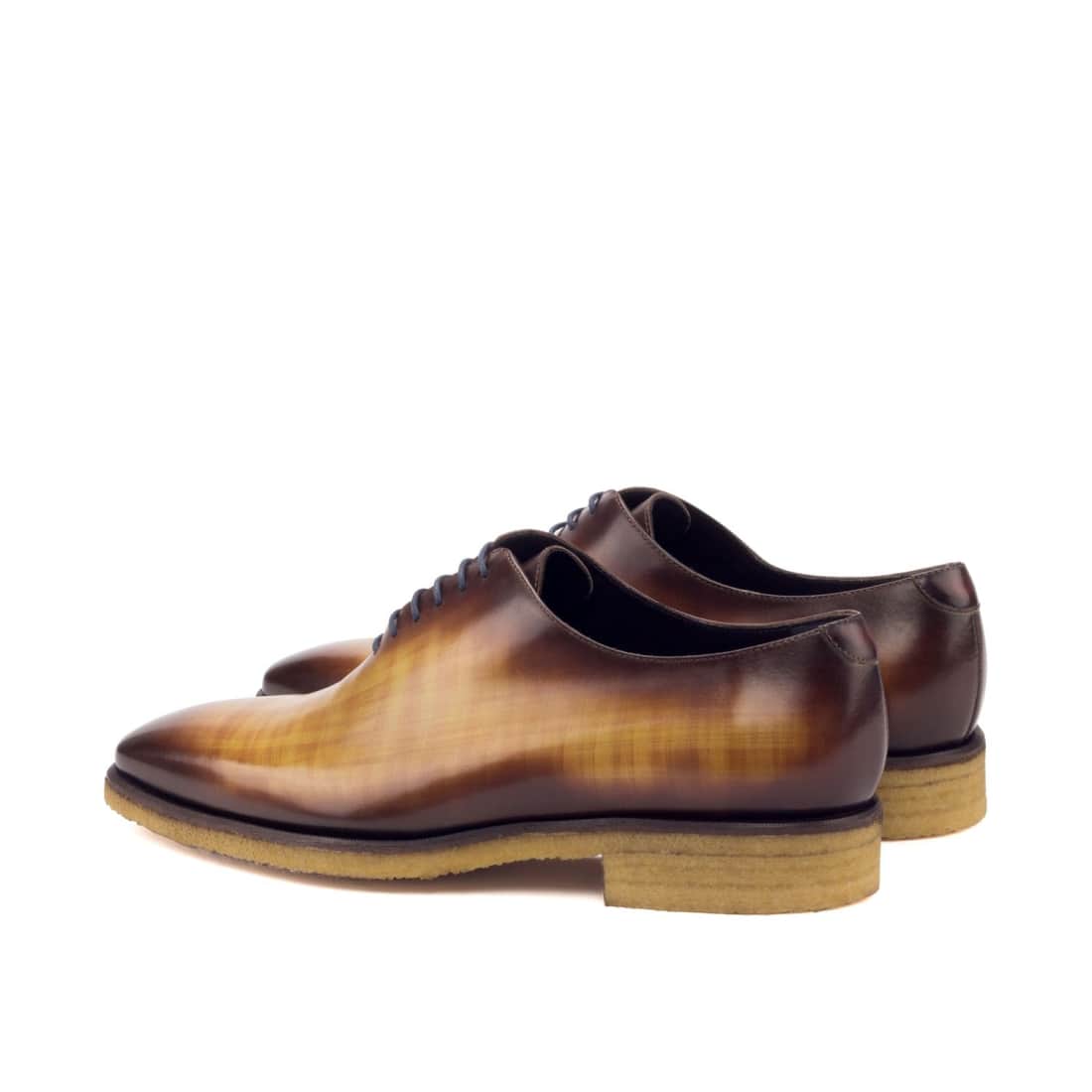 One Cut en cuir patiné cognac - Semelles crêpe – vue 3