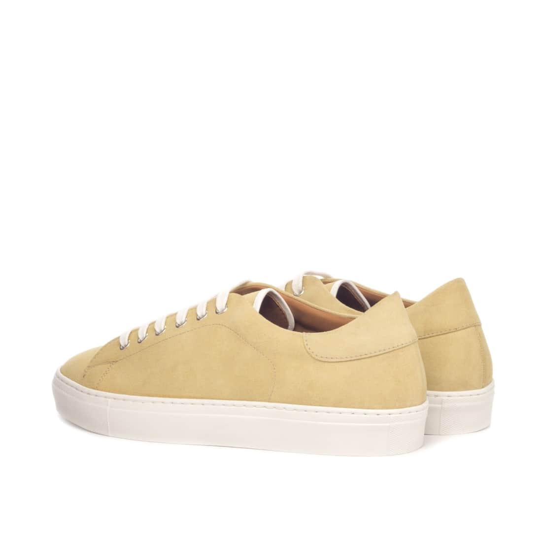 Sneakers Jersey en daim beige - Semelles Blanches – vue 3