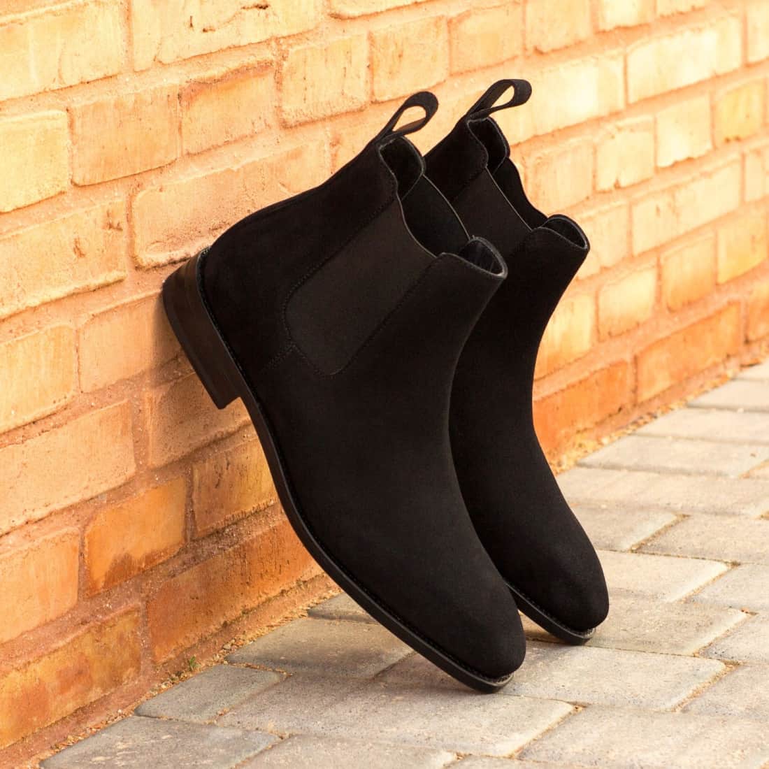 Cheslea Boots en daim noir – vue 4