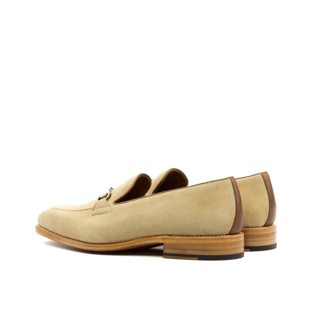 Mocassin à mors en daim beige – vue 3