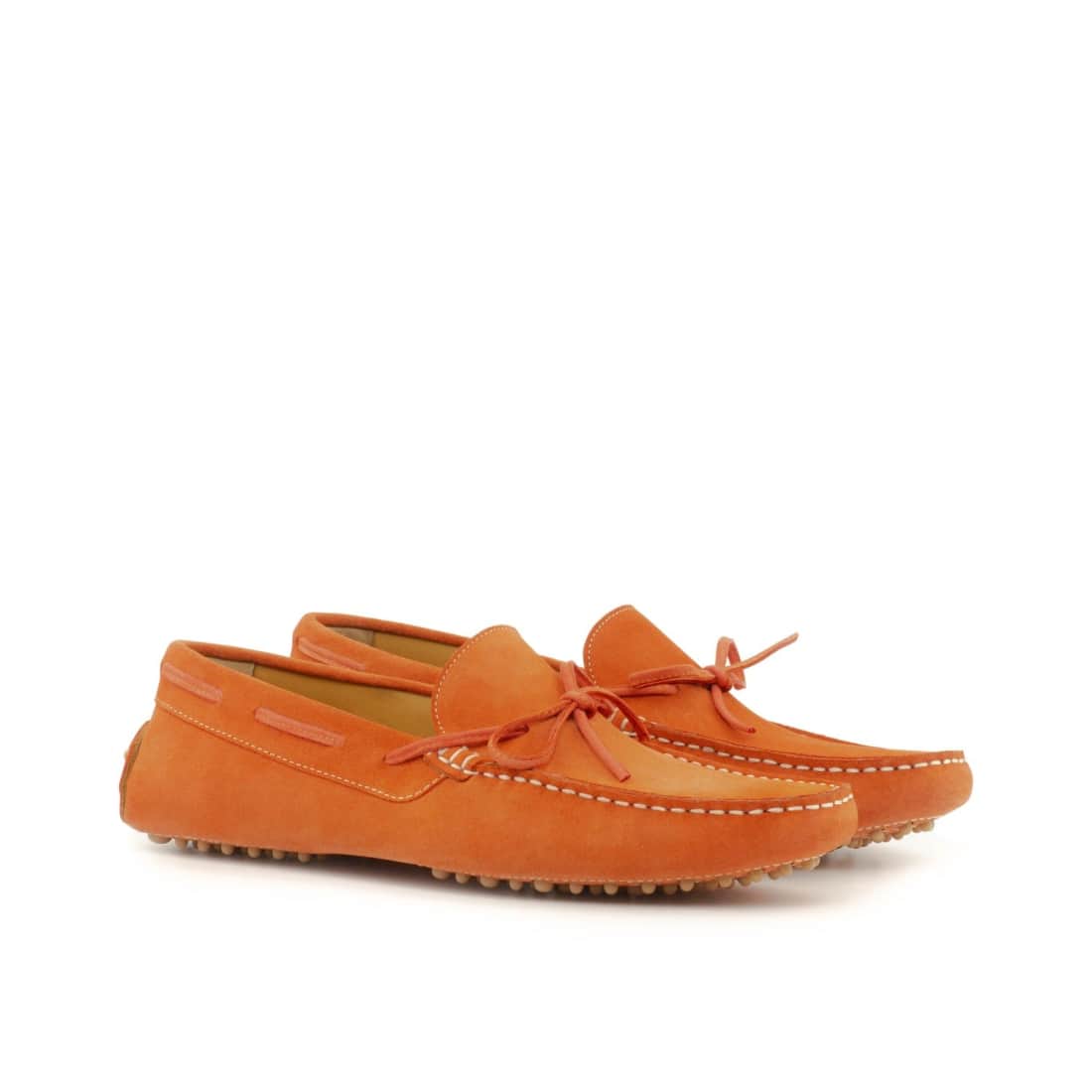 Mocassin Driver en daim orange