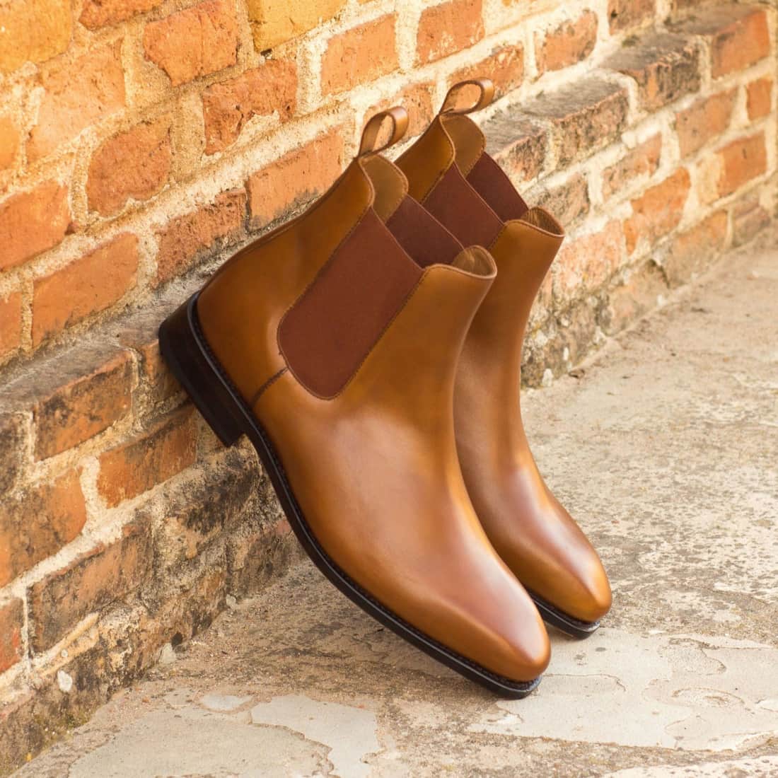 Cheslea Boots en cuir marron clair – vue 4