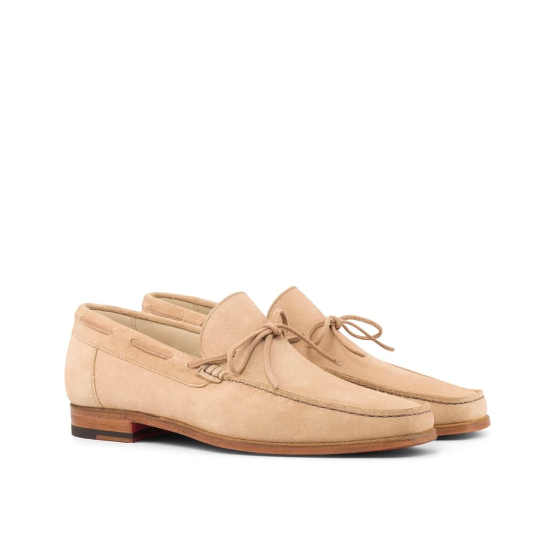 Mocassin bateau en daim beige
