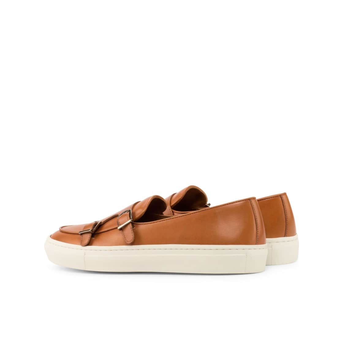 Sneaker Mocassin Double Boucle en cuir marron clair – vue 3