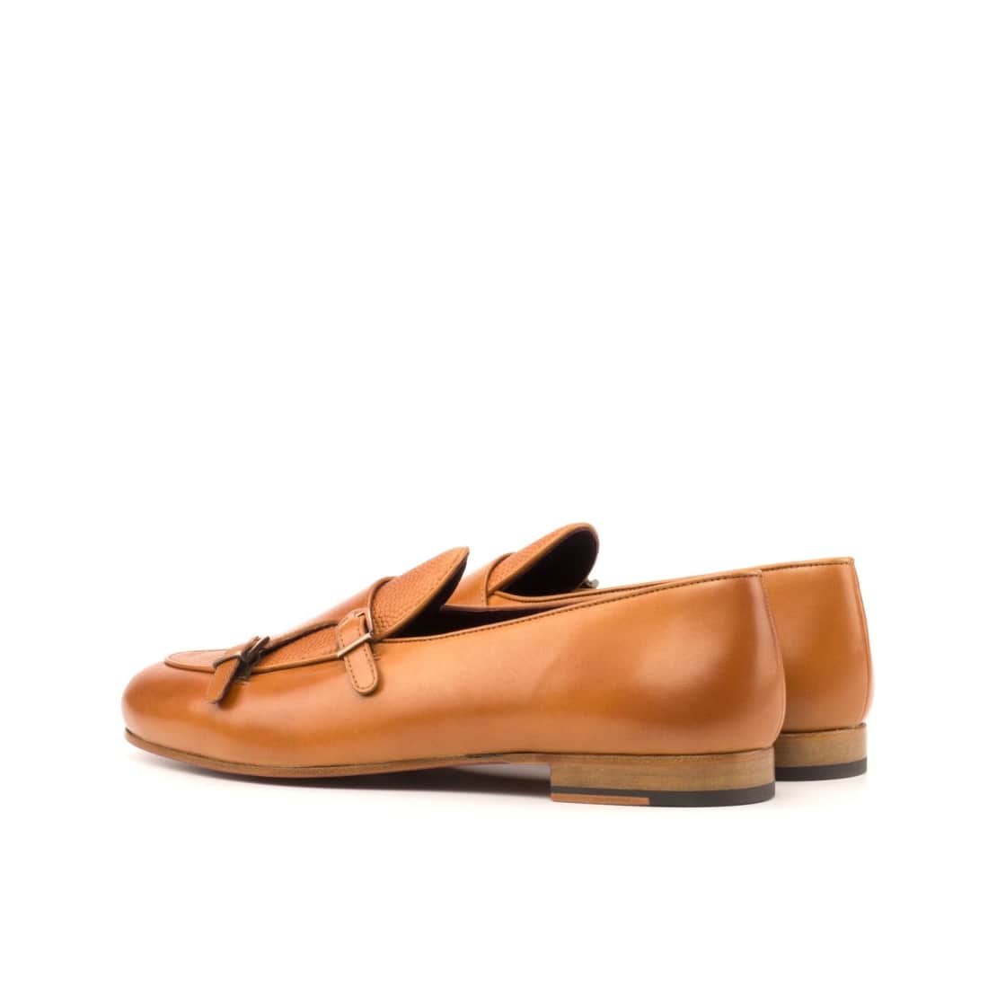 Mocassin Double Boucle en cuir marron clair – vue 3