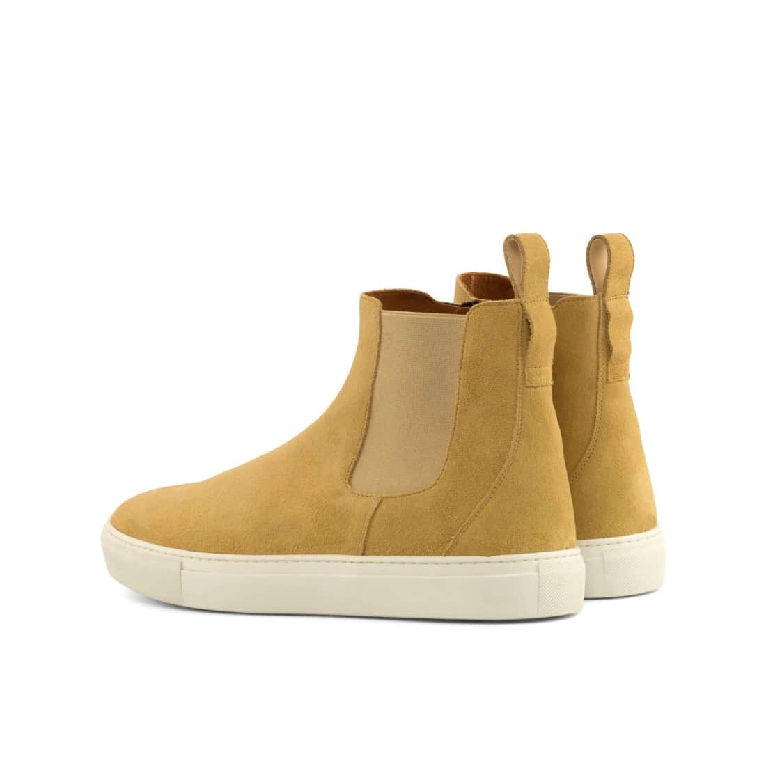 Cheslea Boots Sneakers en daim beige – vue 3