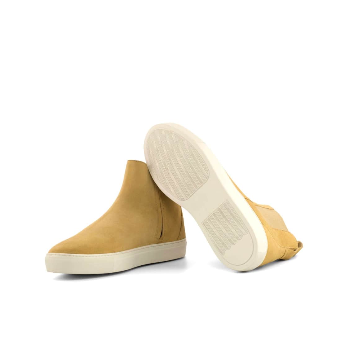 Cheslea Boots Sneakers en daim beige – vue 2