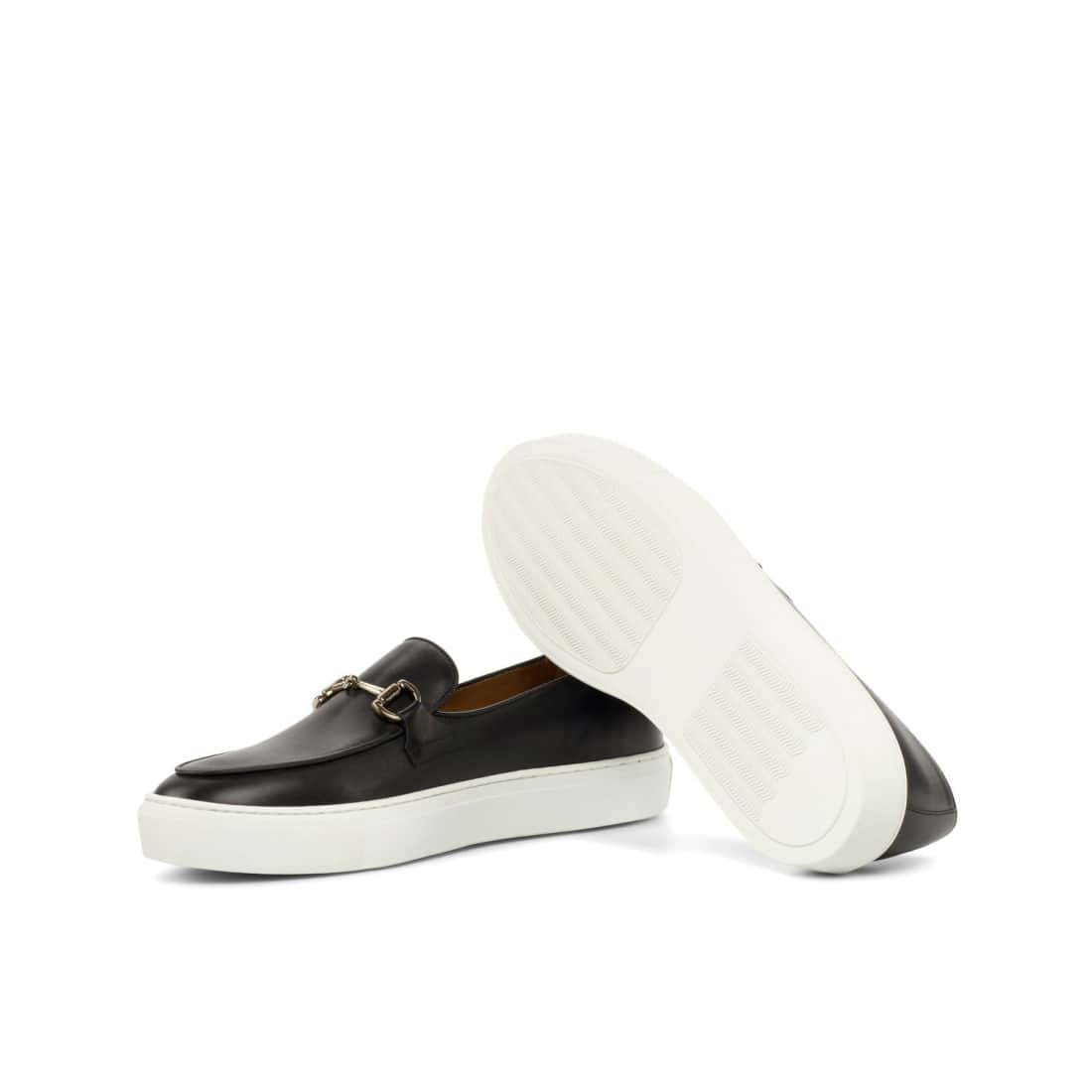 Sneaker Mocassin à Mors en cuir noir – vue 2