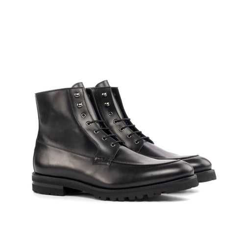 Bottines Derby Demi-Chasse en cuir noir - Semelles Commando