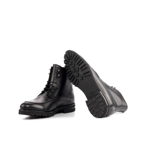 Bottines Derby Demi-Chasse en cuir noir - Semelles Commando – vue 2
