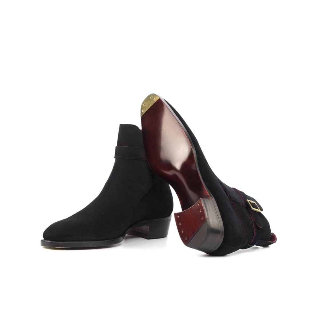 Bottines Jodhpur en daim noir – vue 2