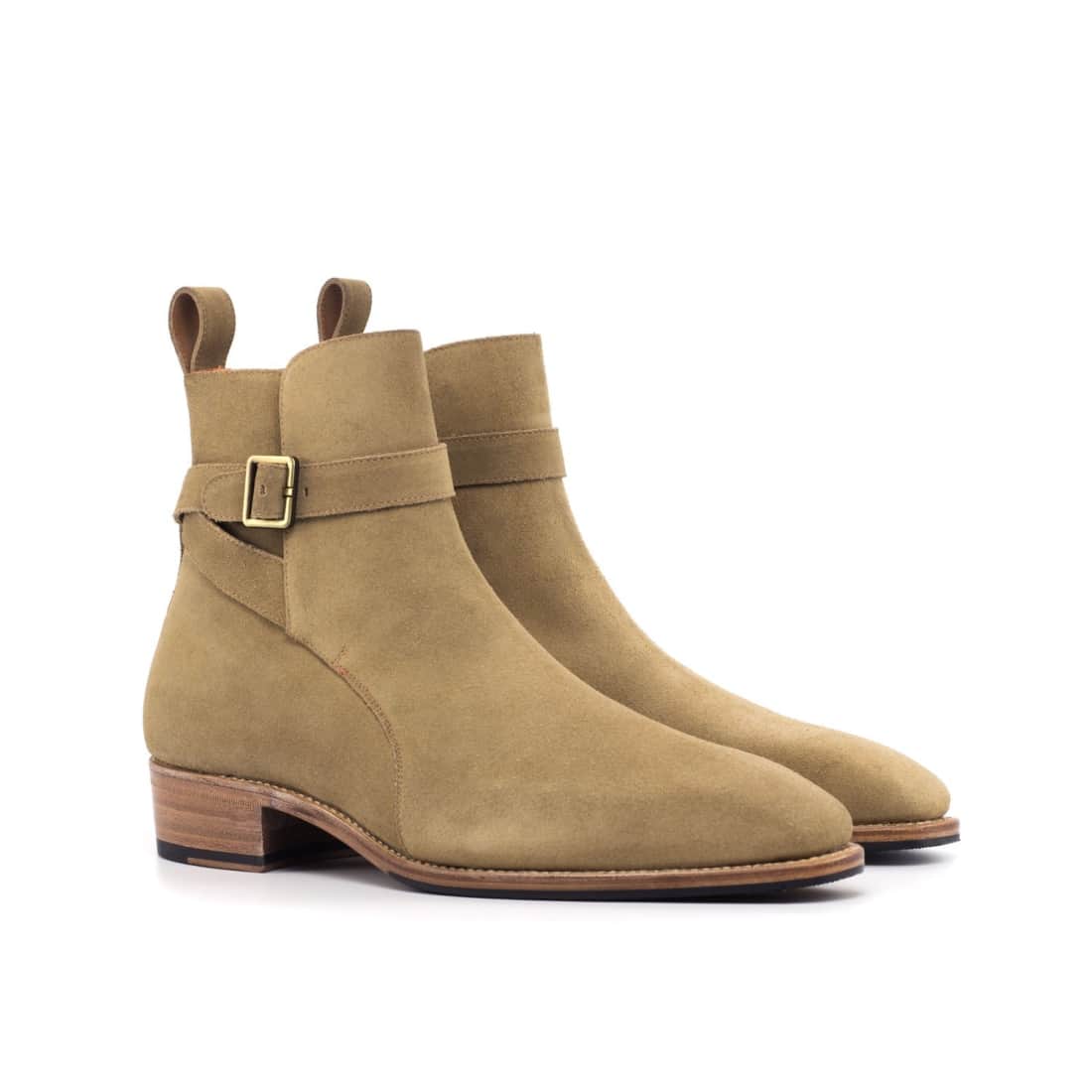 Bottines Jodhpur en daim beige