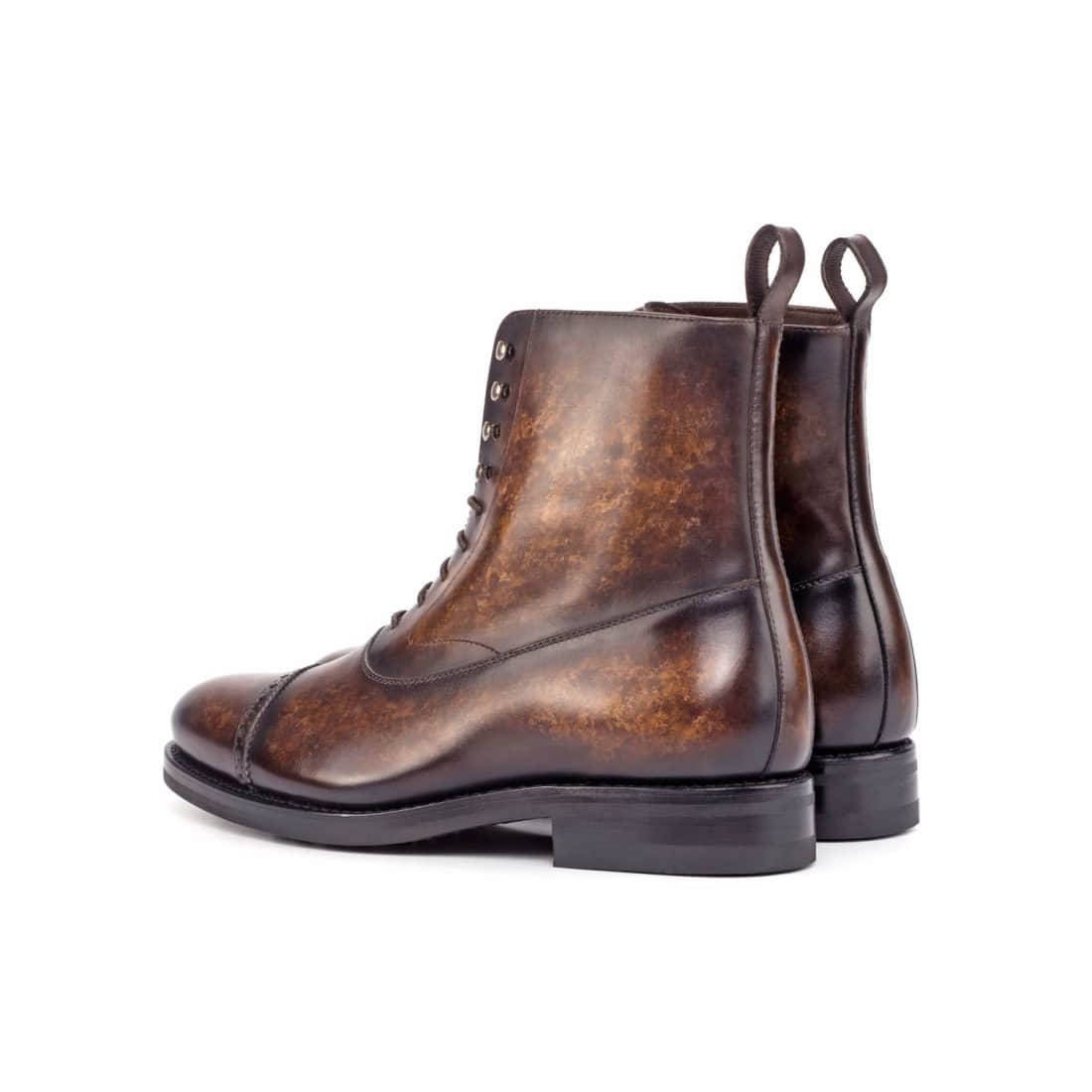 Bottines Blamoral en cuir patiné marron - Semelles Dainite® – vue 3