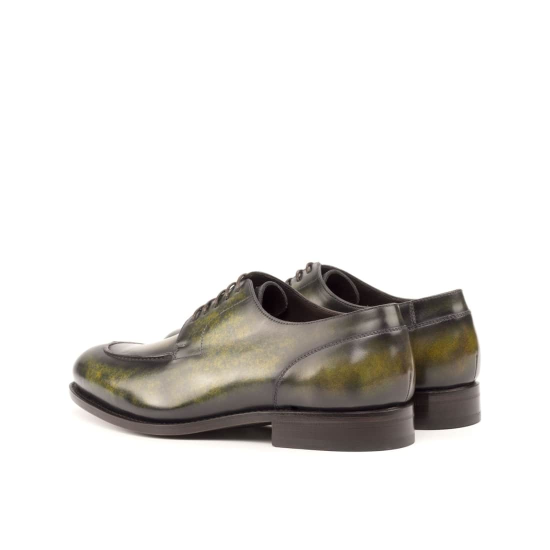 Derbie Chasse en cuir patiné vert – vue 3