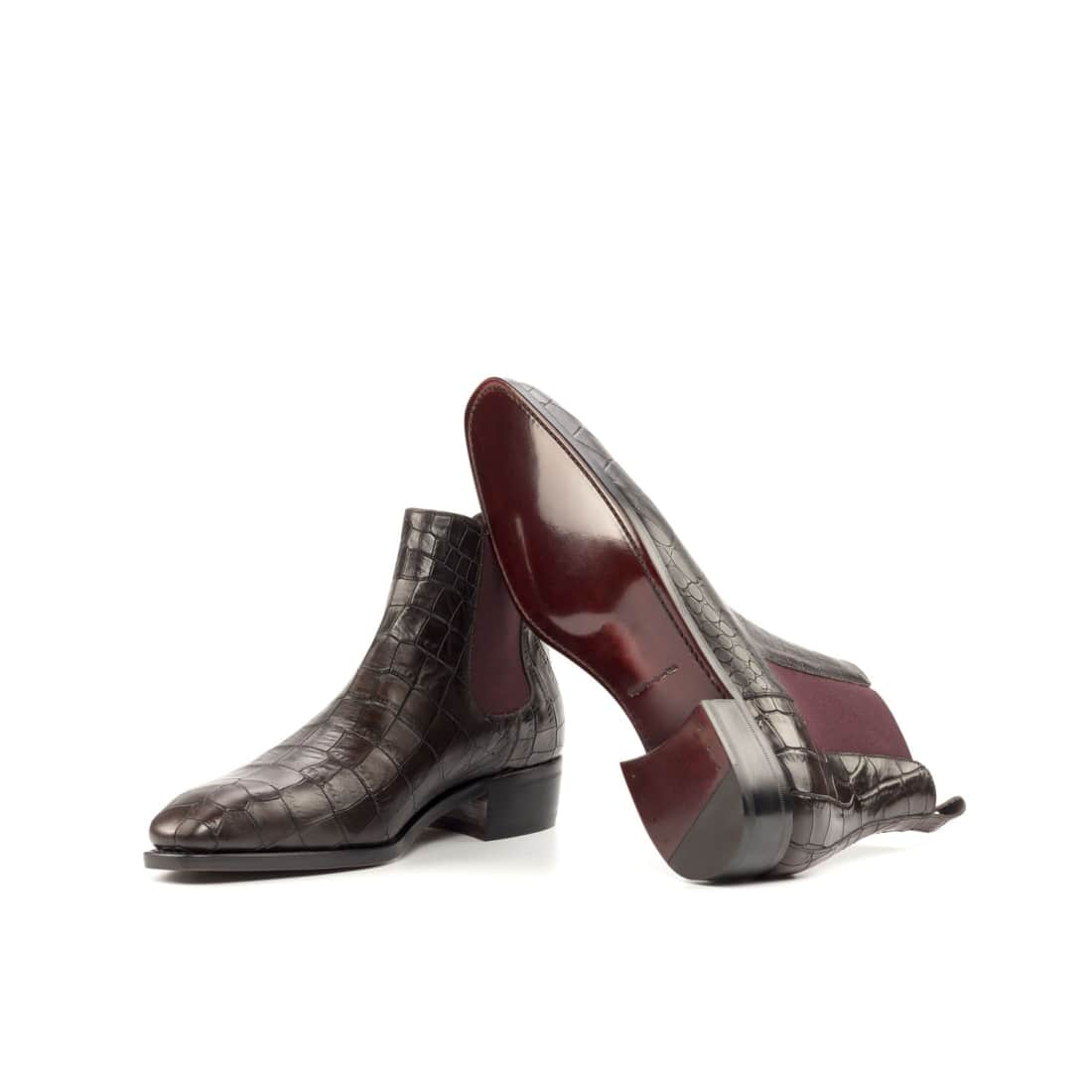 Cheslea Boots en croco marron foncé – vue 2