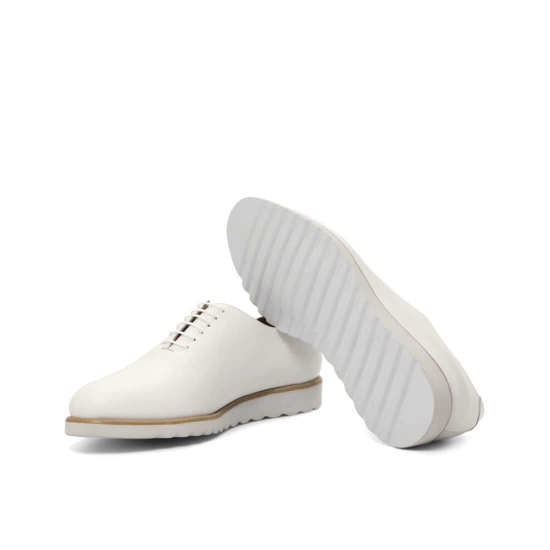 One Cut en cuir blanc - Semelles sport – vue 2
