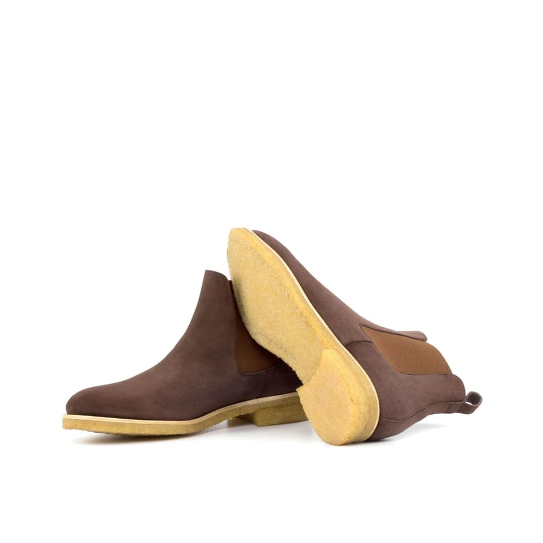 Cheslea Boots en daim marron - Semelles Crêpe – vue 2