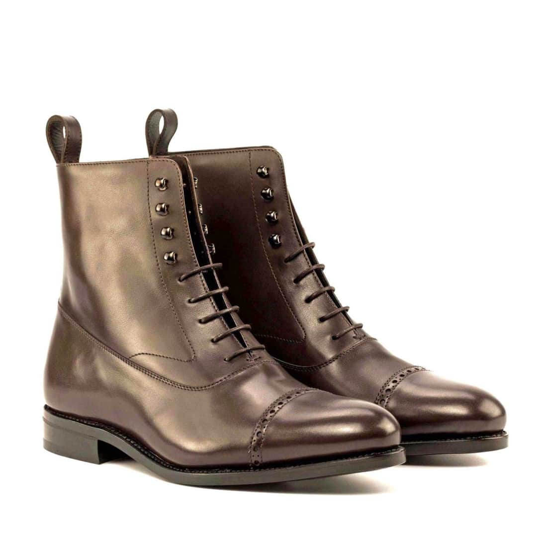 Bottines Blamoral en cuir marron foncé