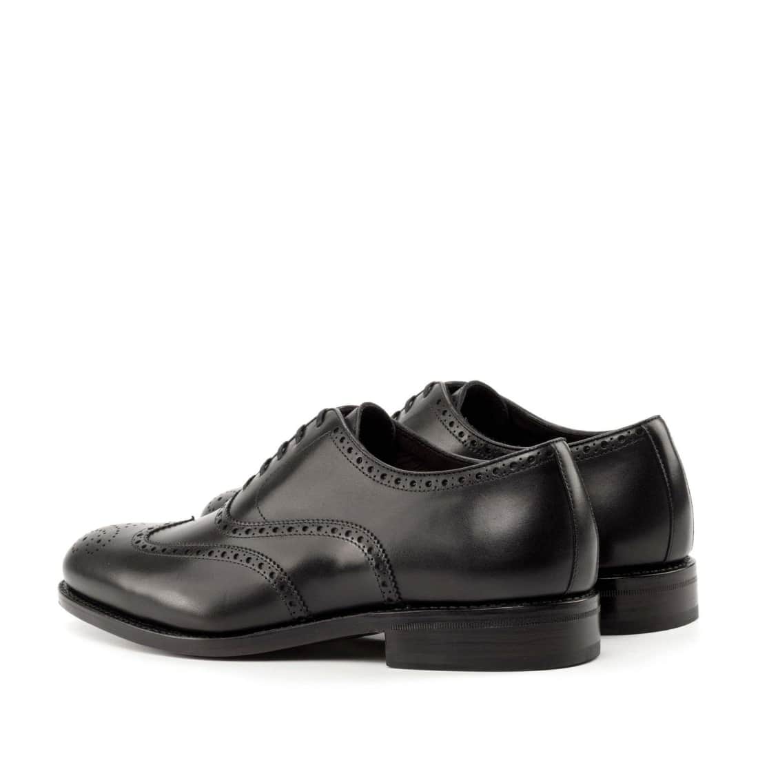 Richelieu fleuri en cuir noir – vue 3