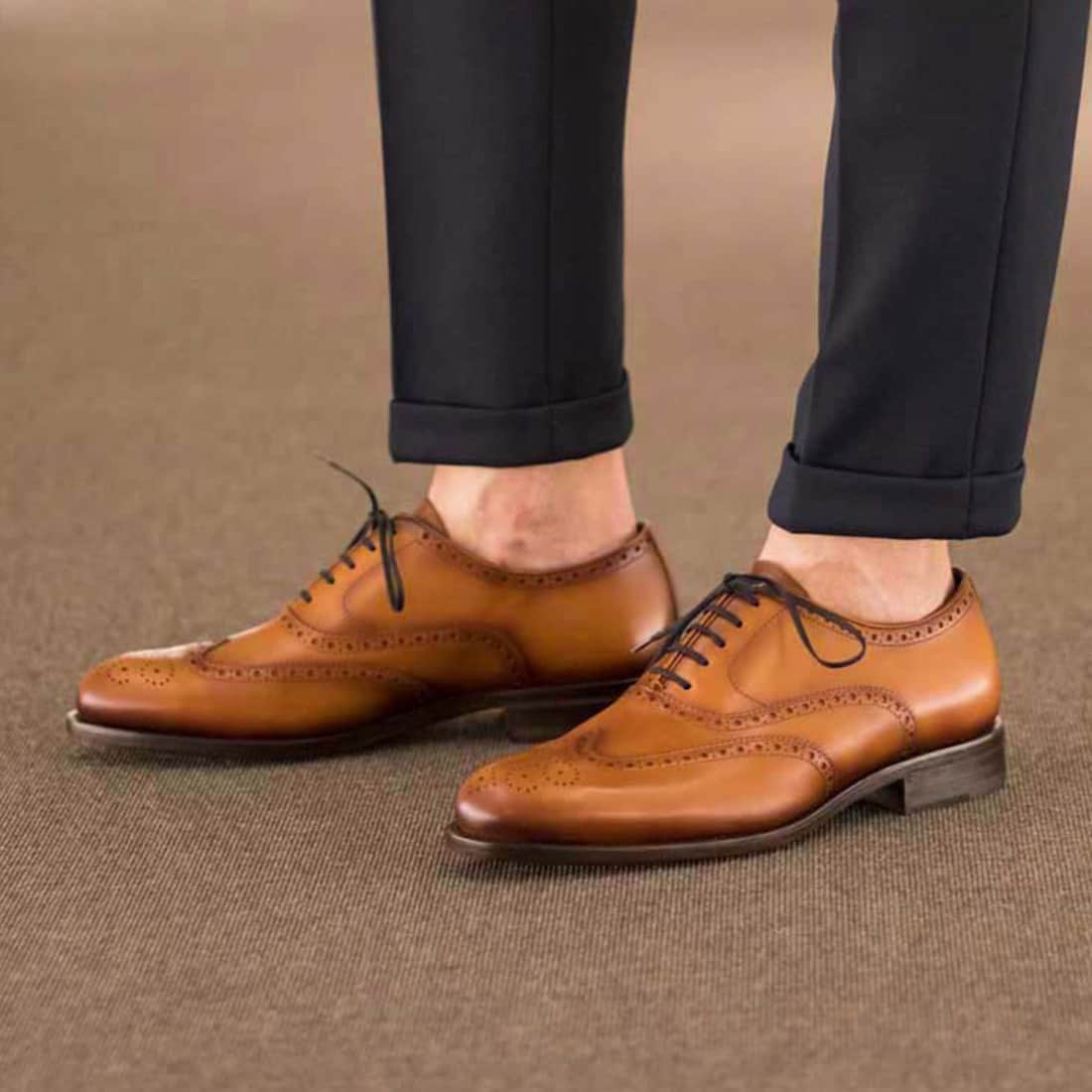 Richelieu fleuri en cuir gold – vue 4