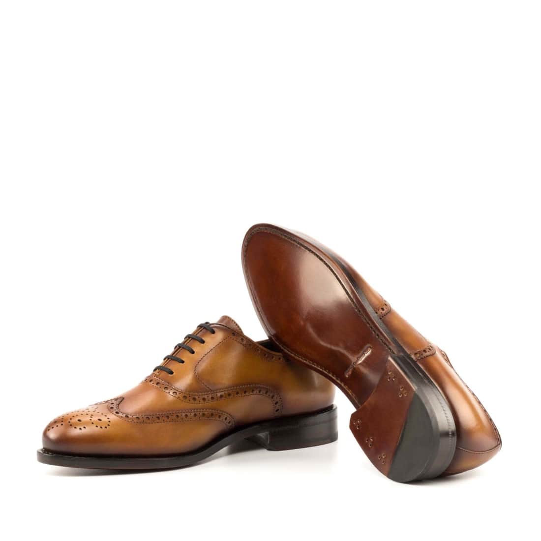 Richelieu fleuri en cuir gold – vue 2