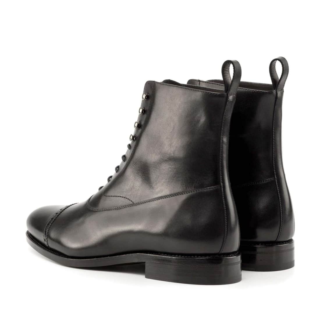 Bottines Blamoral en cuir noir – vue 3