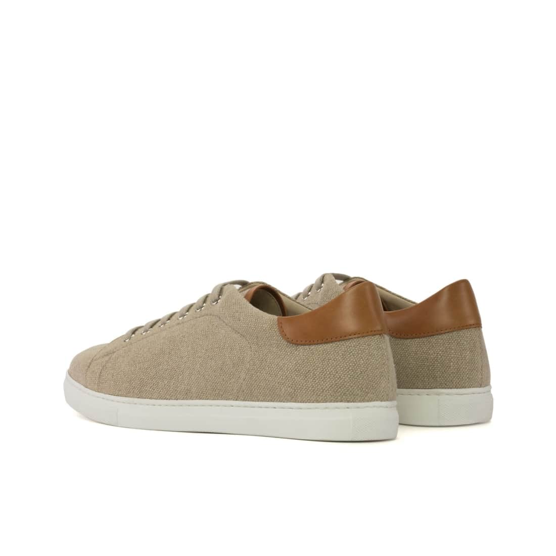 Sneakers Jersey en lin beige - Semelles Blanches – vue 3