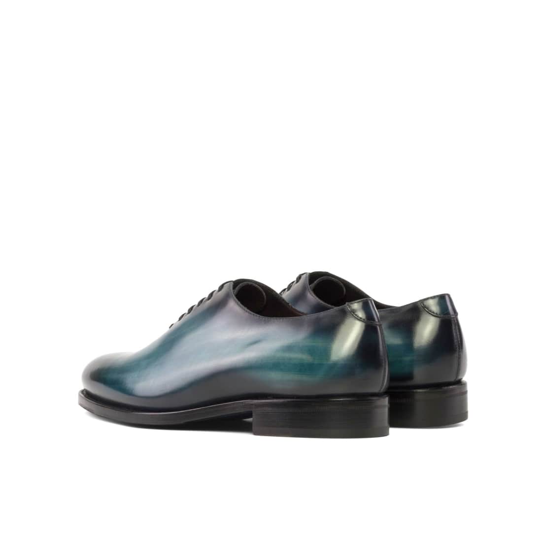 One Cut en cuir patiné pinceau turquoise – vue 3