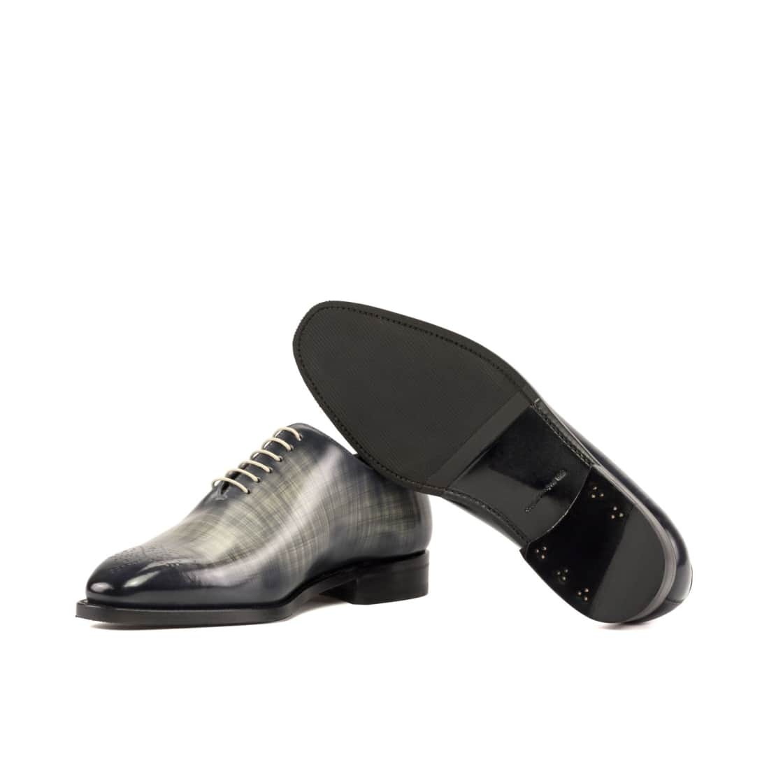 One Cut en cuir gris patiné – vue 2