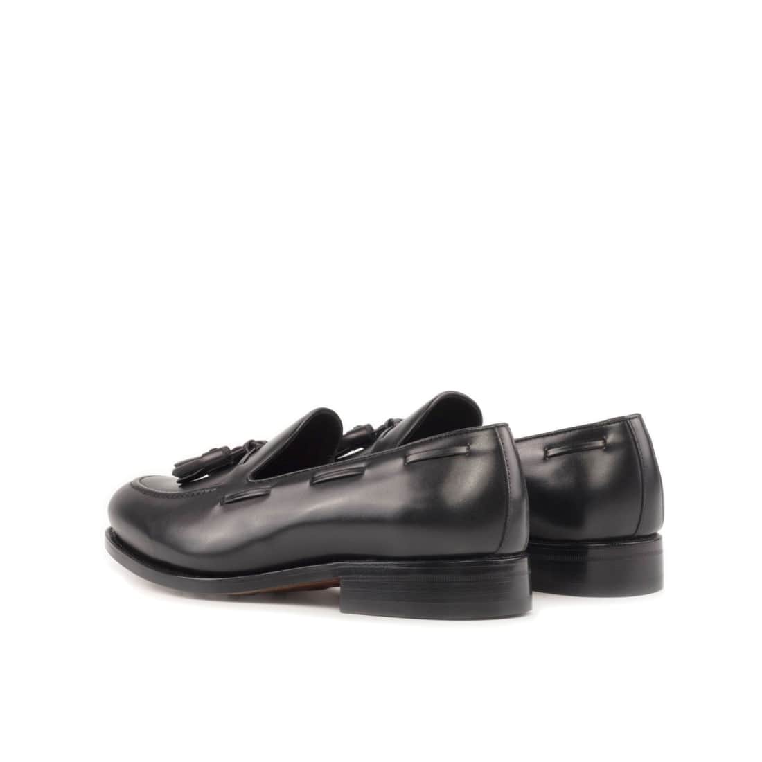 Mocassin à glands en cuir noir – vue 3