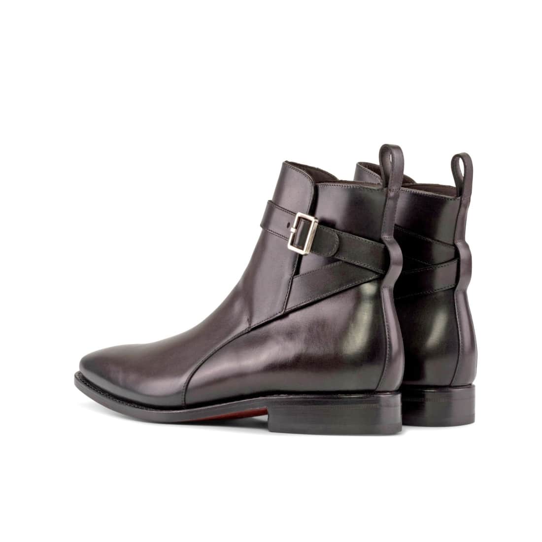 Bottines Jodhpur en cuir marron foncé – vue 3