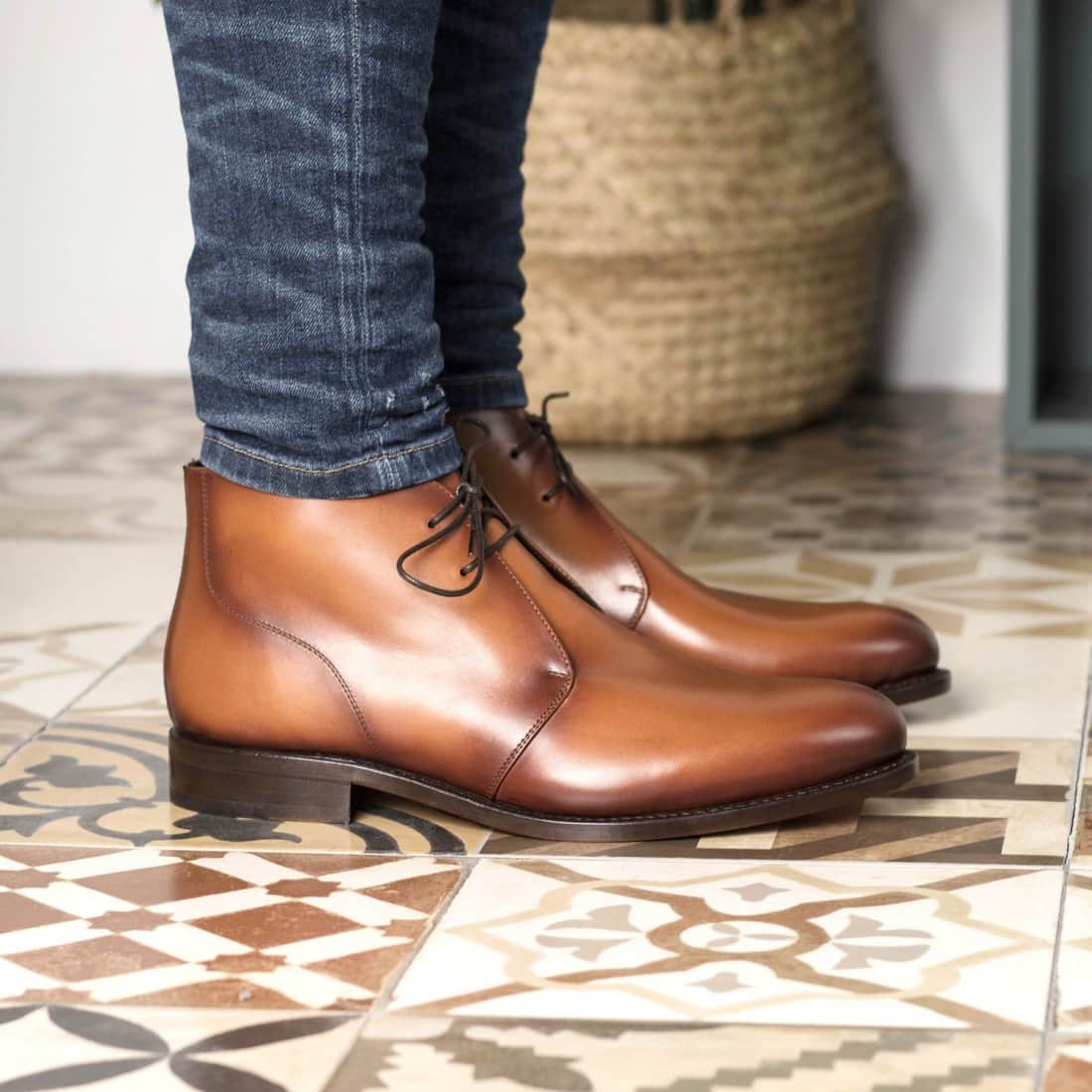 Chukka Boots en cuir marron clair – vue 6
