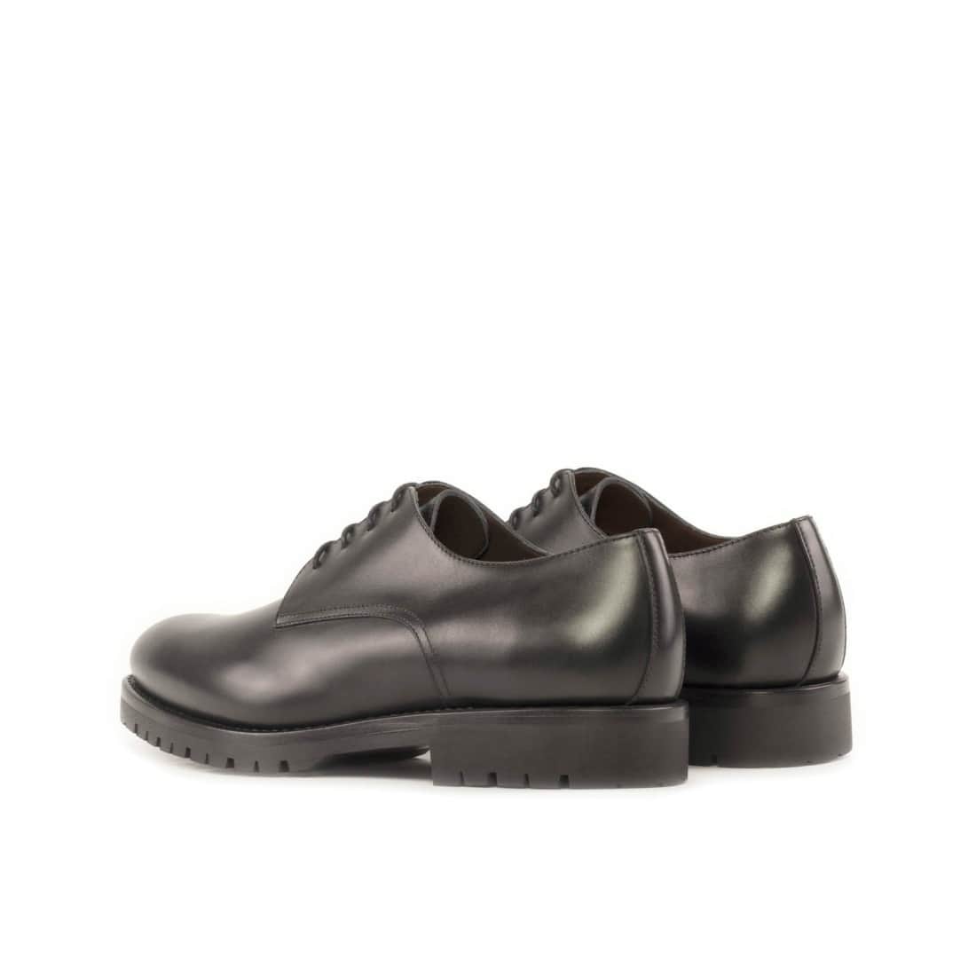 Derbie Blucher en cuir marron foncé - Semelles Commando – vue 3