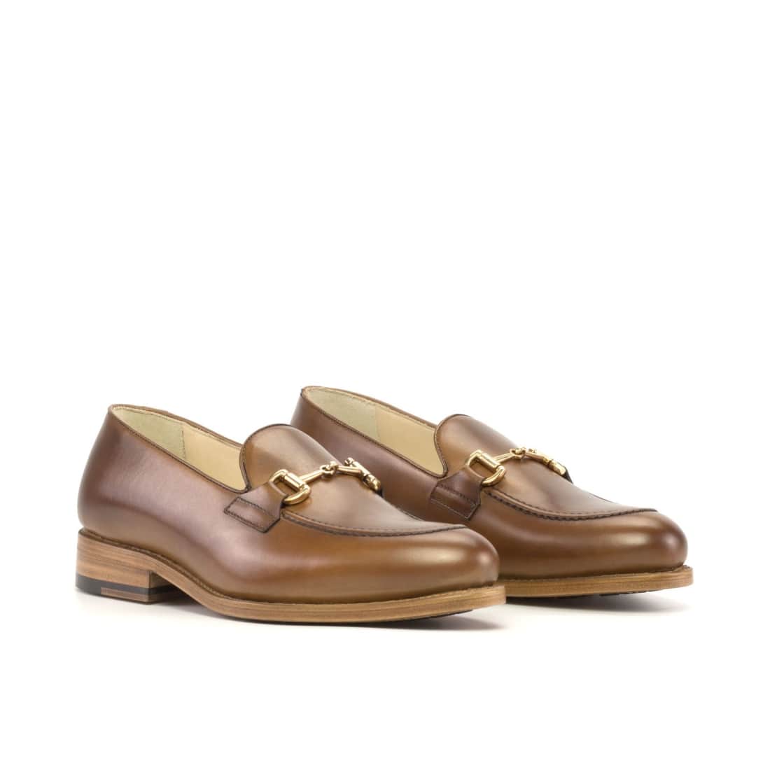 Mocassin à mors en cuir marron clair