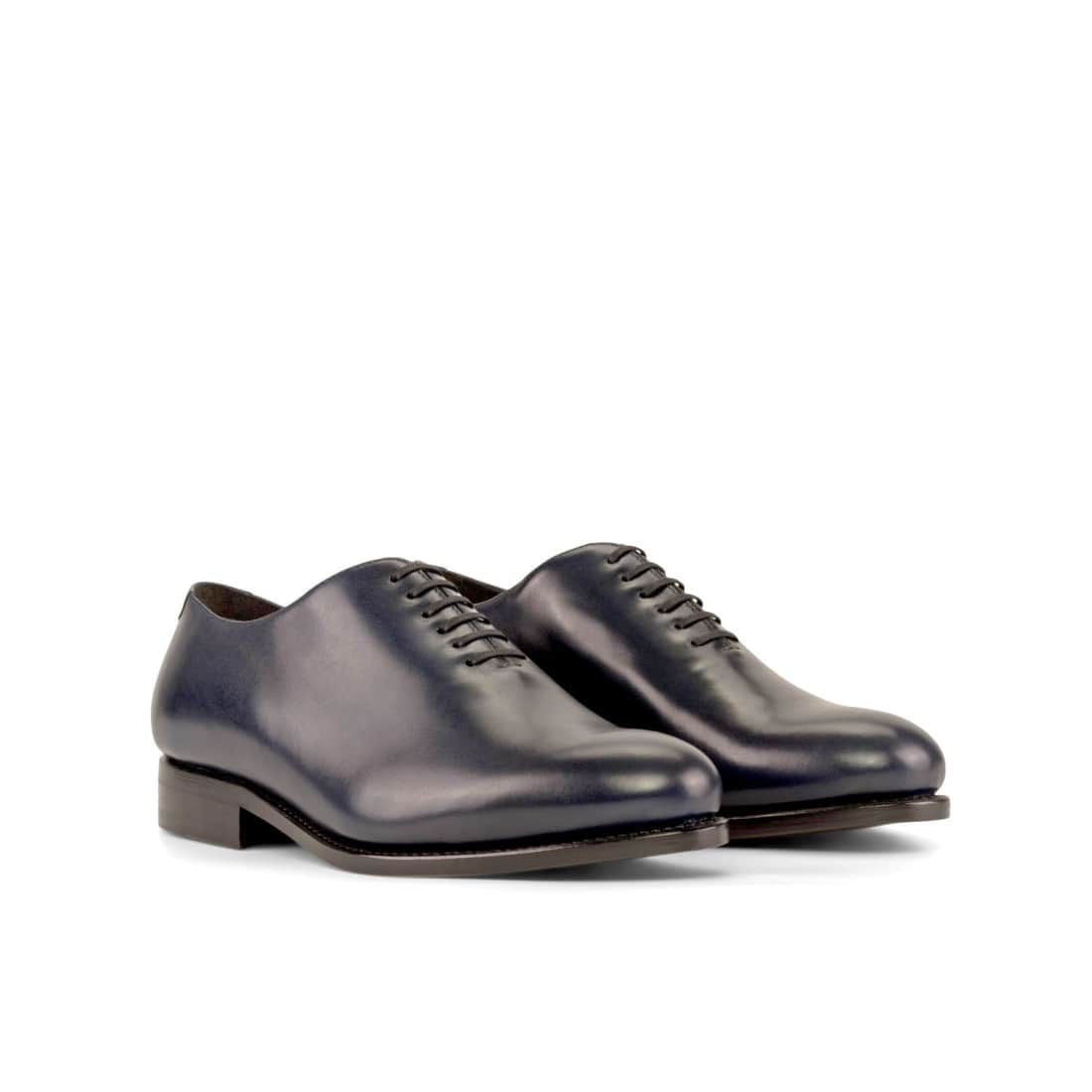 One Cut en cuir bleu marine