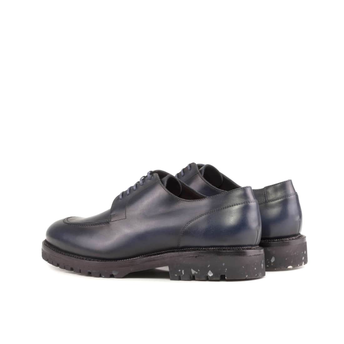 Derbie Chasse en cuir bleu marine - Semelles Commando recyclées Vibram® – vue 3