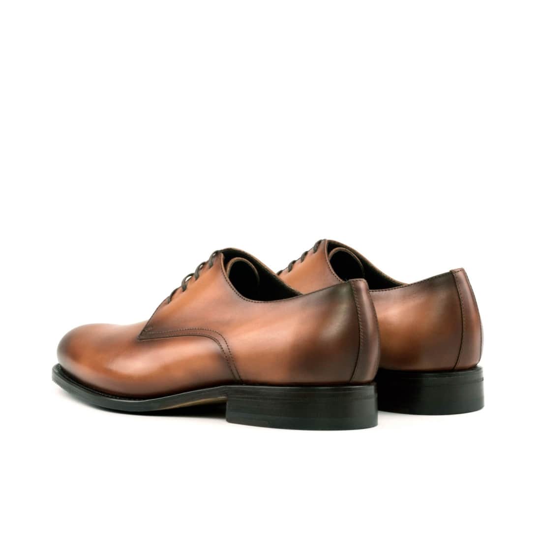 Derbie Blucher en cuir patiné gold – vue 3