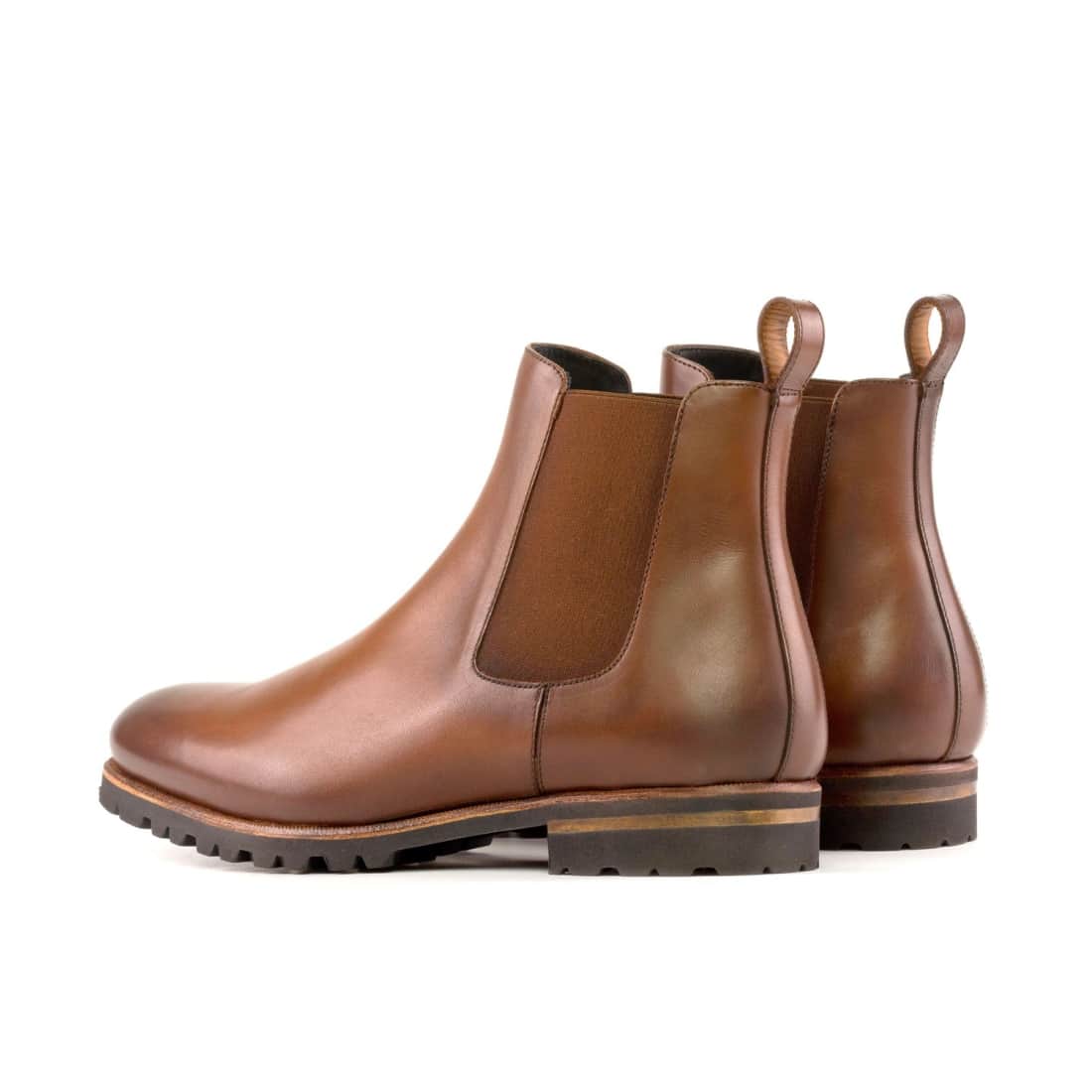Cheslea Boots en cuir marron moyen - Semelles Commando – vue 3