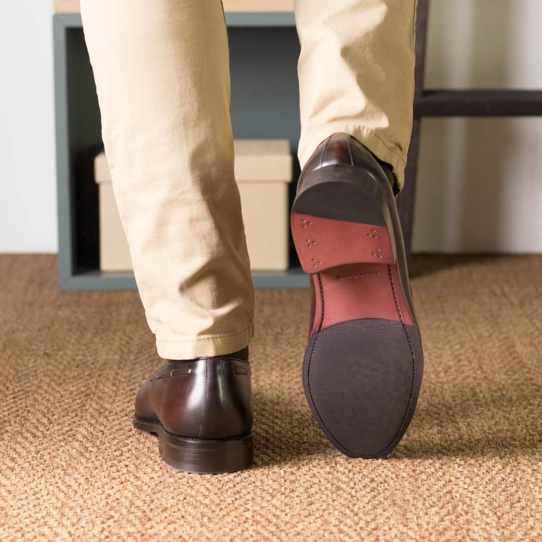 Mocassin à glands en cuir marron foncé – vue 5