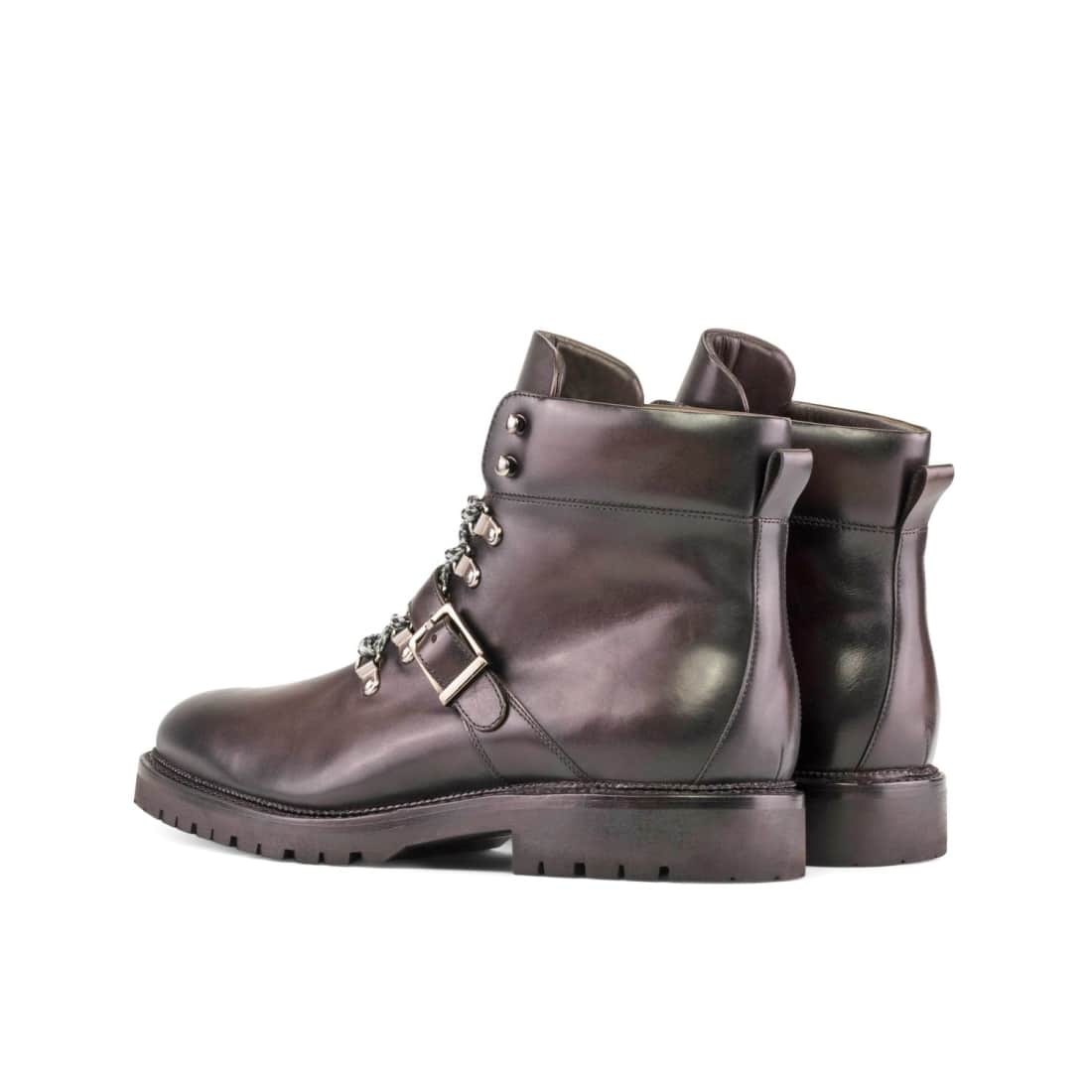 Hiking Boots en cuir marron foncé - Semelles Commando – vue 3