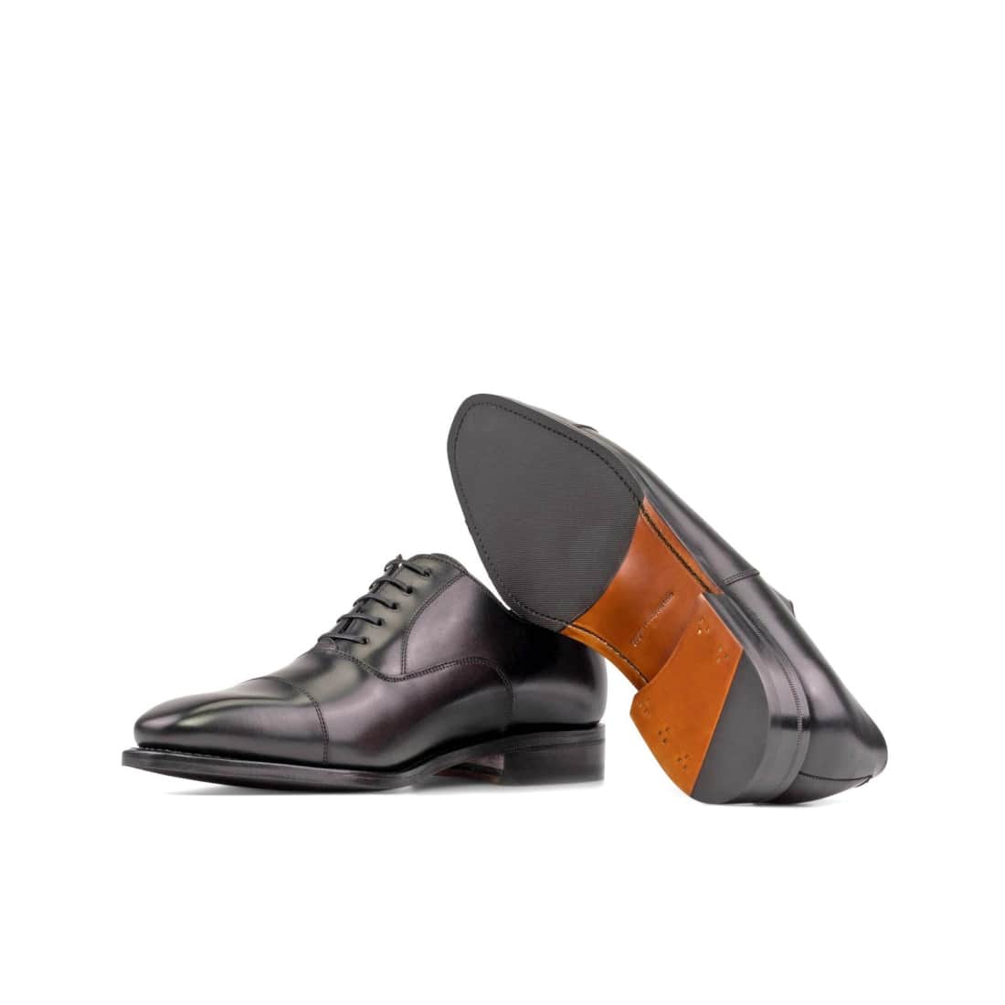 Richelieu bout droit en cuir noir – vue 2