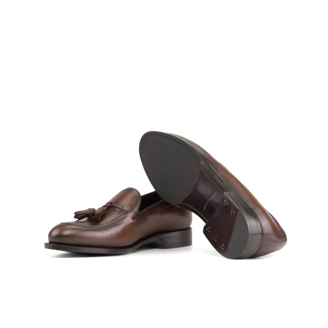 Mocassin à glands en cuir marron – vue 2